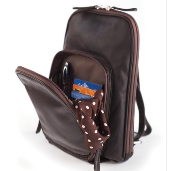 🍂 Vintage UC Osgoode Marley Brand Genuine Smooth Leather Mini Backpack Purse - Picture 2 of 16